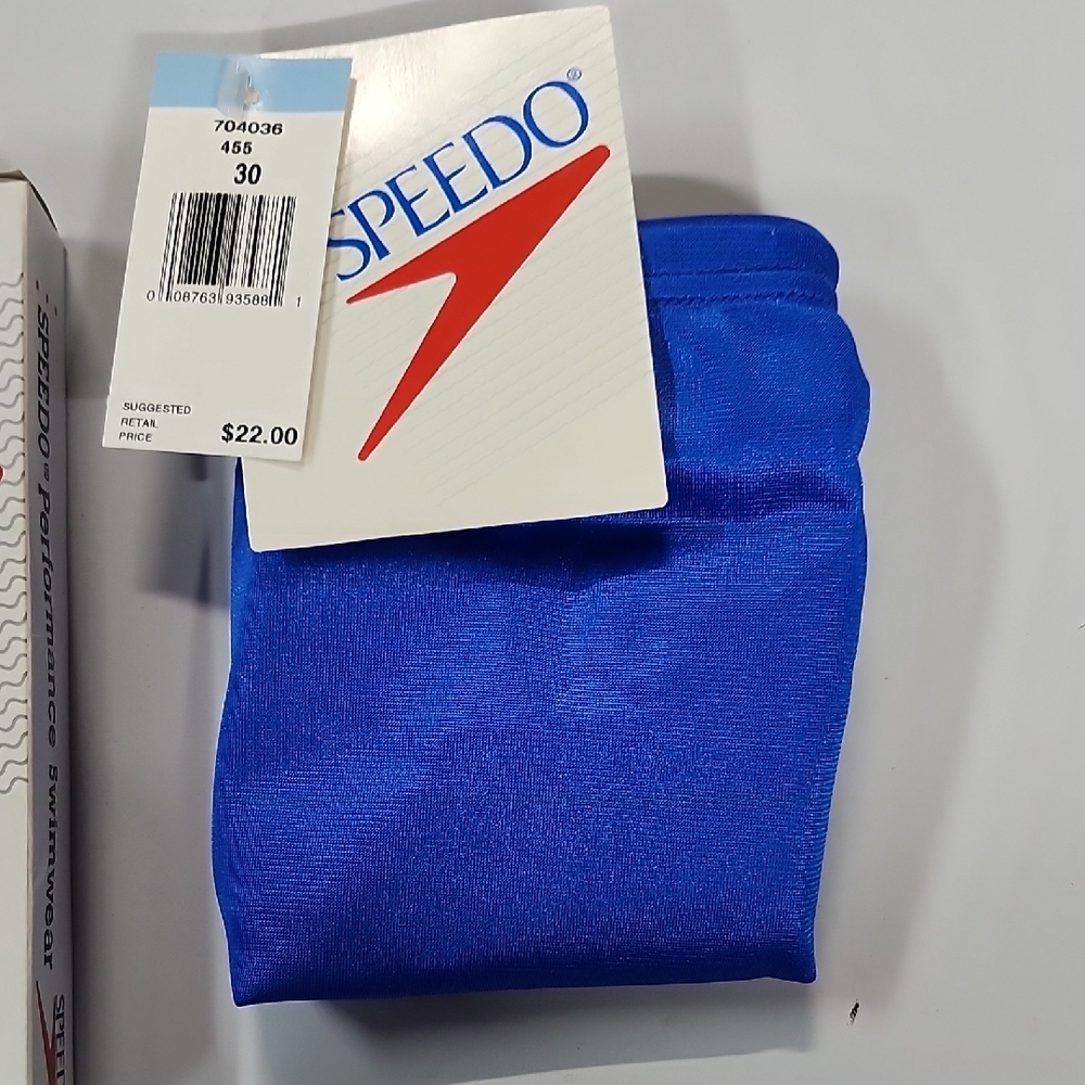 Speedo Blue Nylon Polo Swimsuit Vintage - Picture 3 of 7